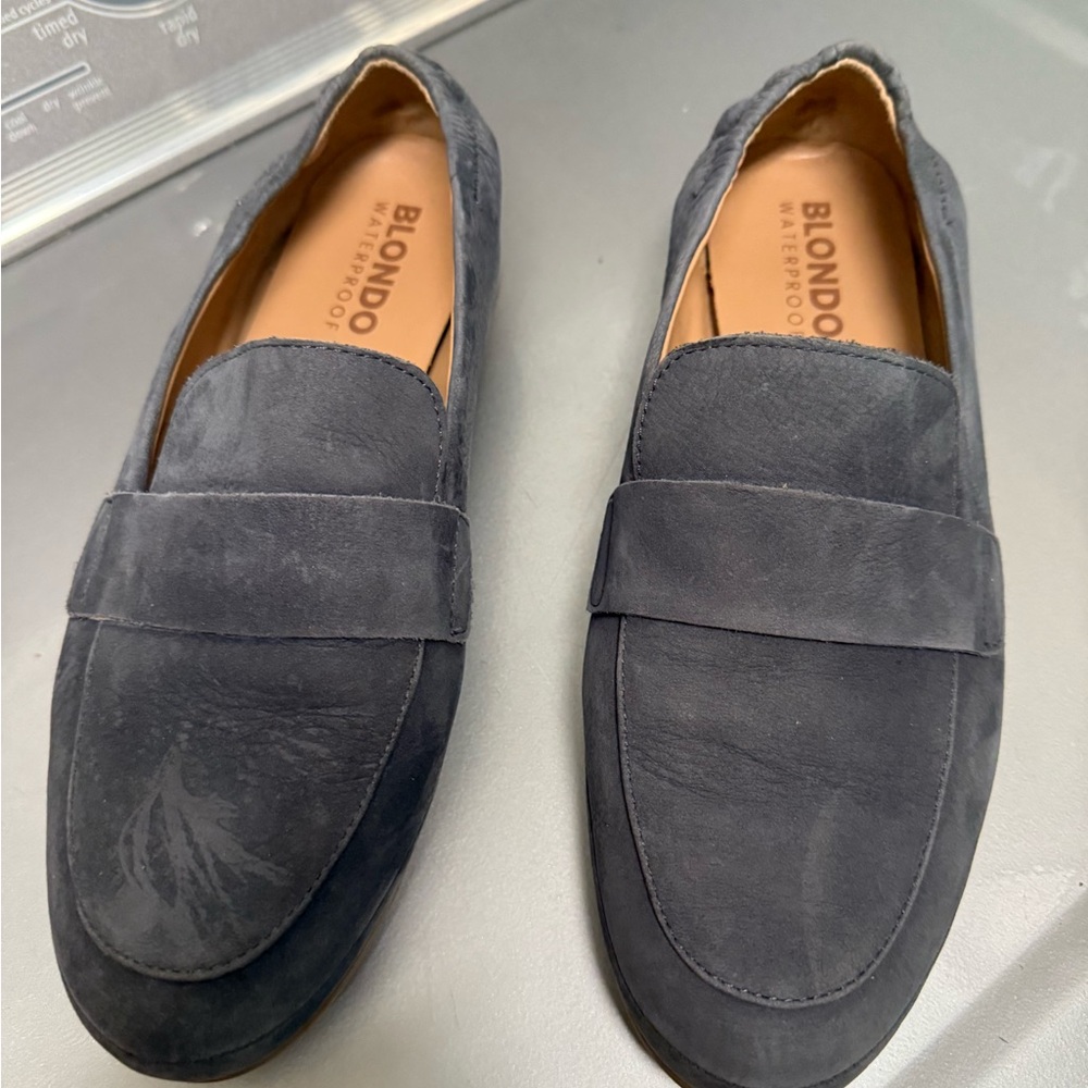 Gray slip on loafer